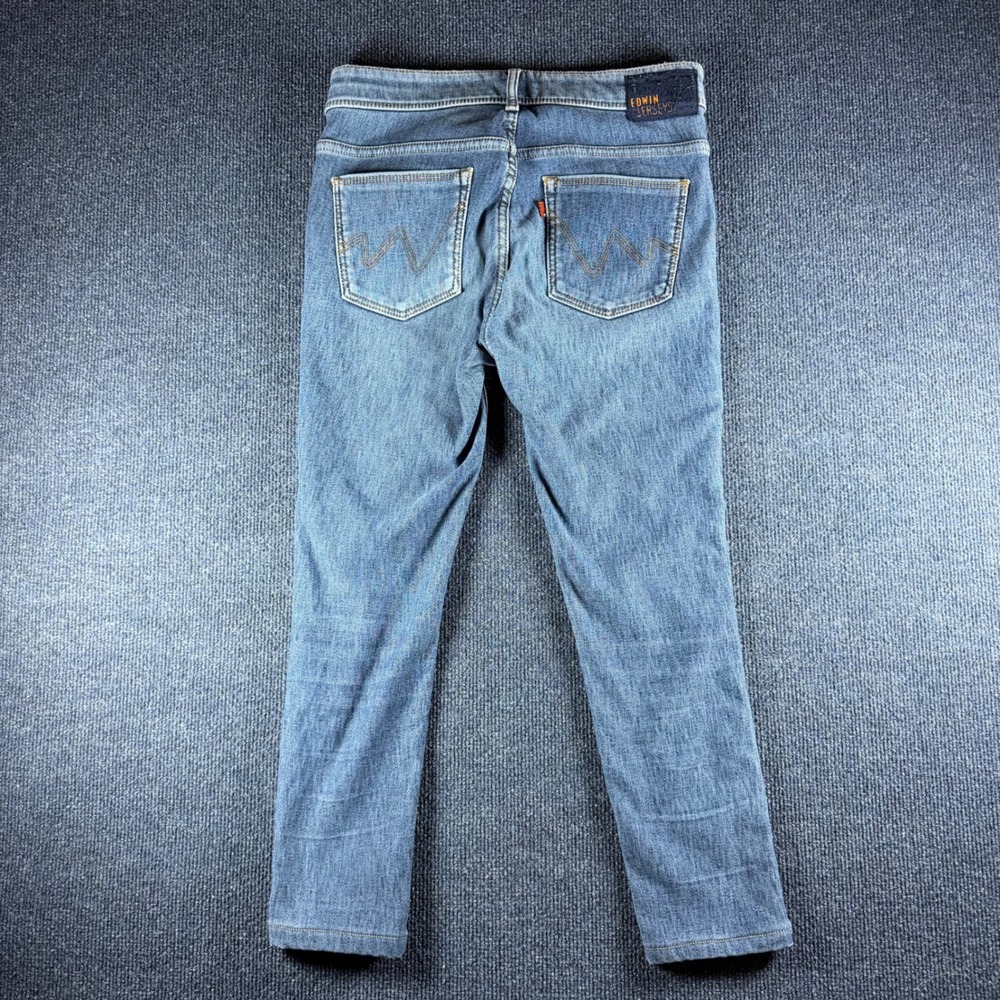 Edwin Jerseys Skinny Jeans Womens Size S Medium Wash Knit Denim Casual - Picture 7 of 8